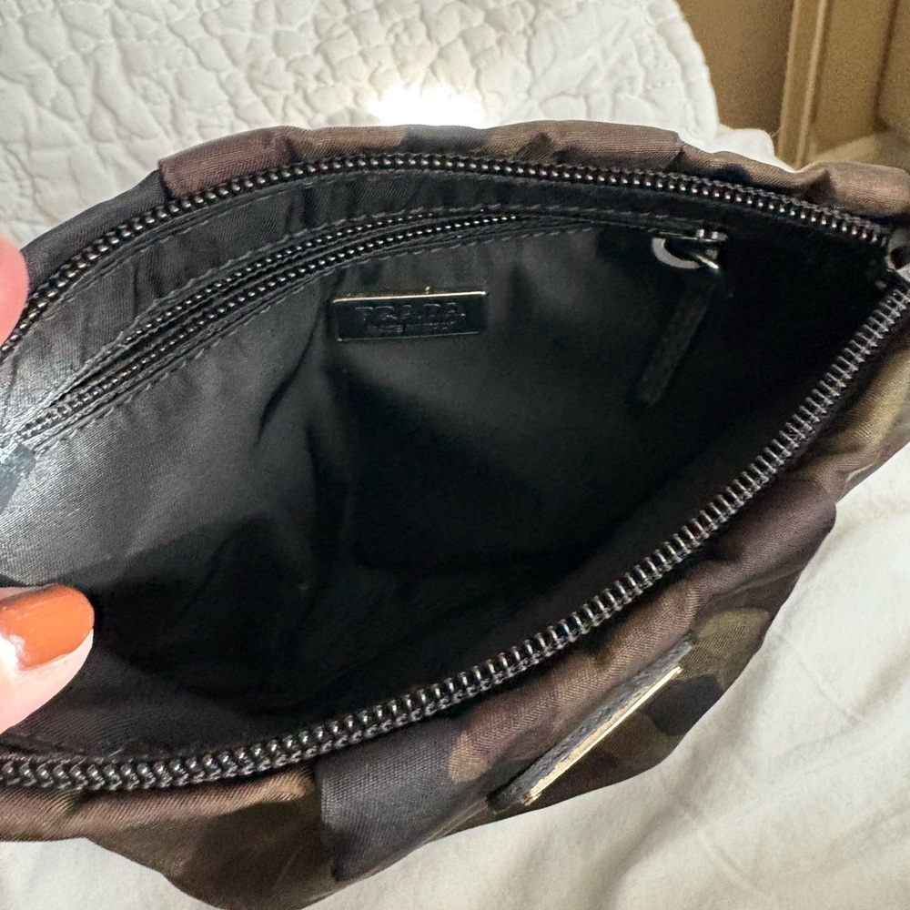 Prada wristlet or cosmetic bag. Camouflage nylon fabric. - Picture 6 of 7
